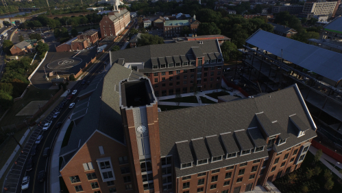 Aerial shot of the Honors College