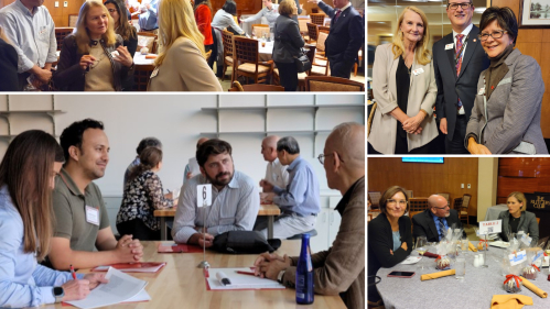 collage of various faculty research events
