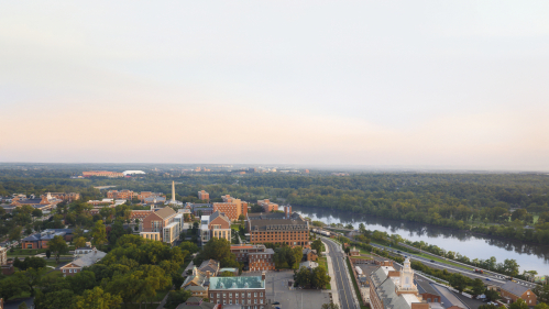 Aerial of New Brunswick at Sunrise