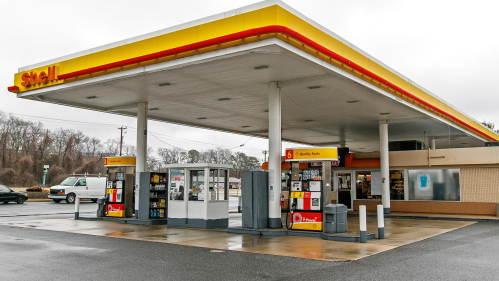 A gas station