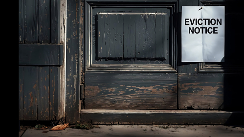 an eviction notice on a house