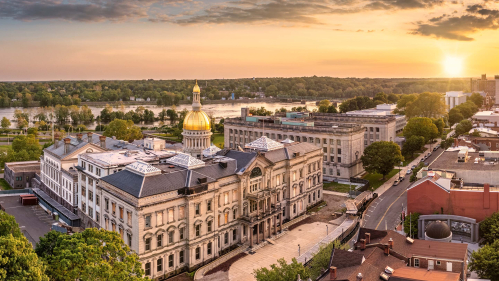 View of the New Jersey statehouse 