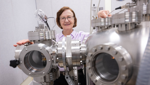 Eva Andrei in her lab