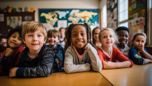 Students at desks