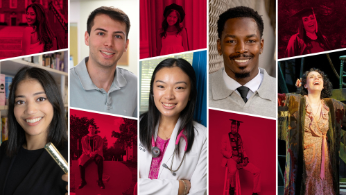 Mosaic of five young Rutgers alumni