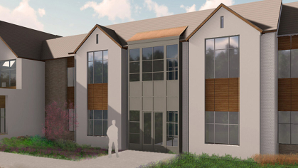rendering of the Brandt Behavioral Health Treatment Center and Residence