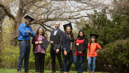 a group of students of all ages