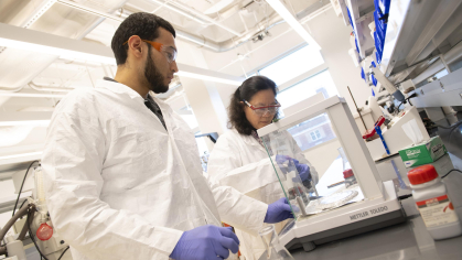 students in lab