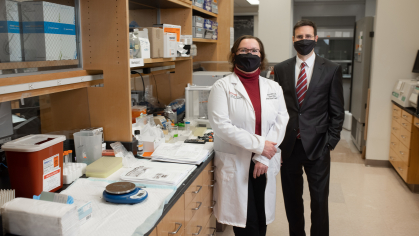 Eileen White (left) and Christian Hinrichs