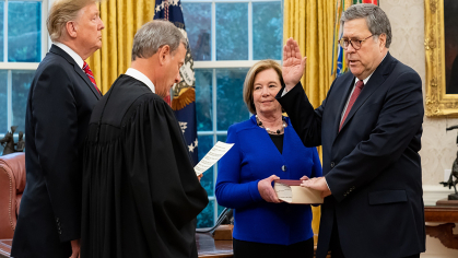 William Barr swearing in