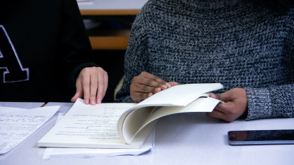 Students studying