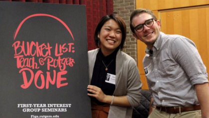 Two students from the First Year Interest Group seminar