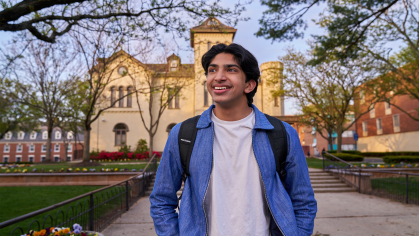 male student at Bishop house