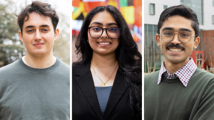 From Left to Right: Keshav Badri, Amisha Rastogi and Jacob Oblander