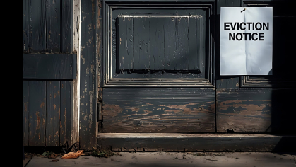 an eviction notice on a house
