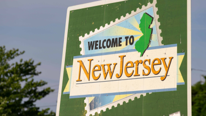 Welcome to New Jersey sign