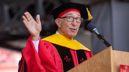 Peter Seligmann, an influential leader in environmental conservation, shared a few life lessons with the Class of 2025