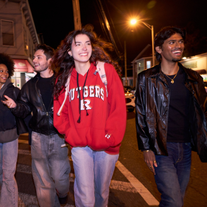 Students together on a night out.