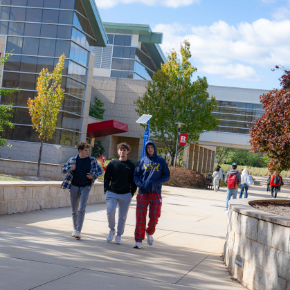 students walking on Livingston campus
