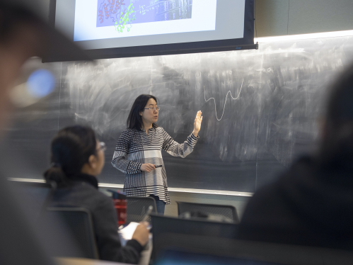 Professor teaches class