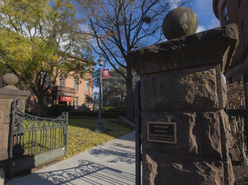 View of Old Queens via Baldwin Gate