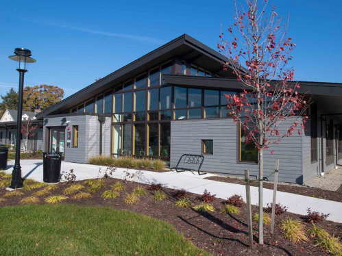 The exterior of the Rutgers Center for Adult Autism Services