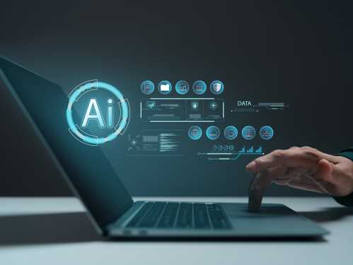 AI Data image with computer