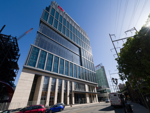 An exterior shot of The Helix building