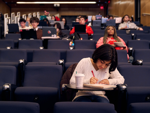 students in a lecture hall