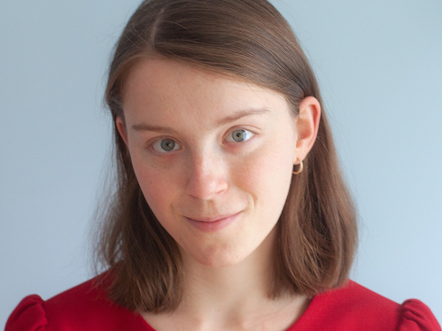 Alexandra Paskhaver in a red top