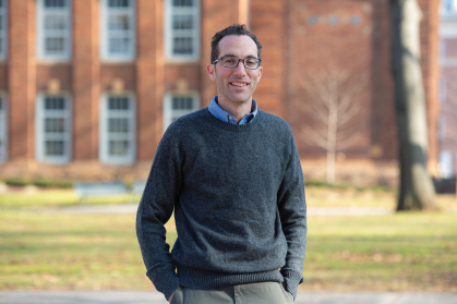Bob Kopp standing on the Rutgers campus