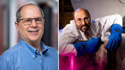 Two scientists pictured side by side