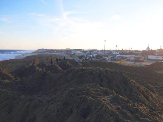 Superstorm Sandy swept a mountain of sand into the tiny shore town of Sea Bright.