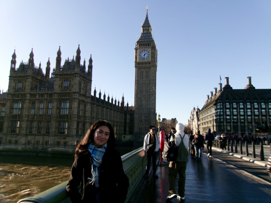 Nathalie Estrada studying abroad in London.