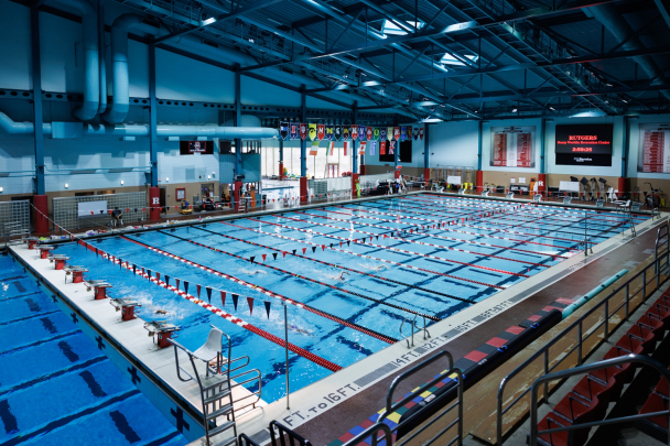 The swimming pool at the Sonny Werblin Recreation Center