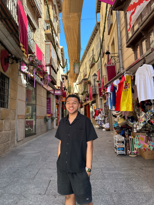 Travis Anane studying abroad in Spain​​​​​​.