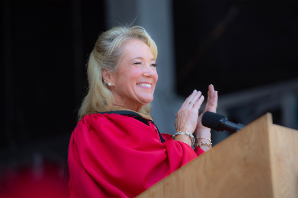 Amy Towers addresses commencement 